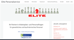 Desktop Screenshot of elite-personalservice.de